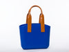 Sobo Fashion Long Amber Eco-Leather Handles on a Snorkel Blue Body