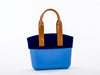 The Lapis Lazuli Set - Snorkle Blue Body With Blue Velvet Trim and Long Amber Eco-Leather Handles