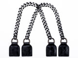 Sobo Fashion Black Chain & Eco-Leather Handles