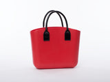 Sobo Fashion Short Black Eco-Leather Handles on Red Body