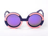 Sobo Sunglasses Navy Blue and Pink Frame with Purple Revo Lens