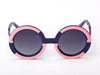Sobo Sunglasses Navy Blue and Pink Frame with Smoke Gradient Lens