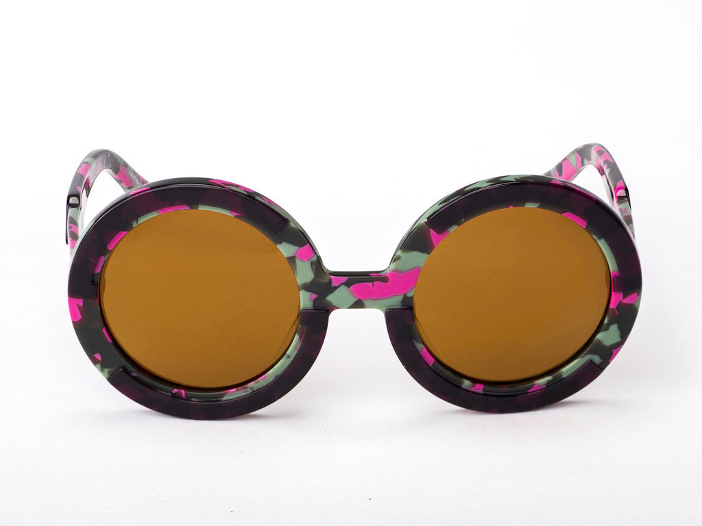 Sobo Sunglasses Pink Camo Frame With Brown Lens