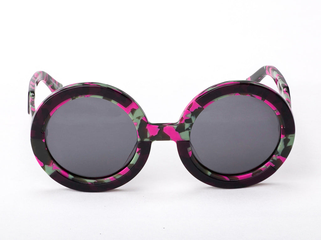 Sobo Sunglasses Pink Camo Frame With Smoke Lens
